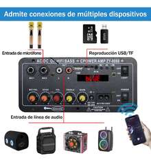 Amplifier Board With Bluetooth Module And Display, Amplifier Motherboard For Home Karaoke, Subwoofer, Dual Microphones, Compact And Powerful, 180W Class D Car Amplifier. - Xem 6