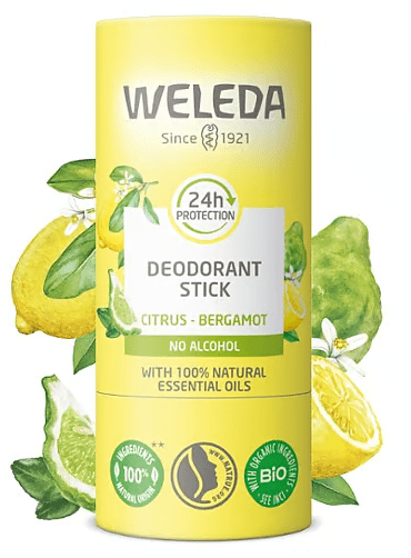  Desodorante Stick Cítricos y Bergamota Weleda | Protección 24h Natural y Frescura Duradera | Fórmula Vegana y Sin Aluminio para Piel Sensible ✅ Entrega 24/72h a España (península) | Beauty Explotion | Tu tienda de belleza y maquillaje – explota tu mejor versión