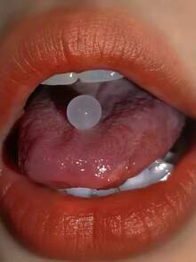 10pcs Invisible Clear Ball Heart Tongue Rings, Suitable For Students To Wear Discreetly For Daily Use - White - View 10