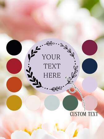 Pegatinas redondas personalizadas, pegatinas redondas para favores, etiquetas circulares lindas con nombres y fechas, pegatinas hechas a mano para el empaque de pequeños negocios, etiquetas de agradecimiento por la boda, diseños de corazón en 12 colores, pegatinas de papelería personalizables para invitaciones, sobres, bolsas de regalo, recuerdos de fiesta, etiquetas de aniversario, pegatinas personalizadas para despedida de soltera, cumpleaños, decoraciones de eventos