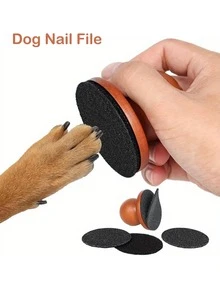 1个木制可拆卸狗狗指甲锉，狗狗用品，圆形指甲锉，缓解狗狗压力 - 彩色 - 查看 3