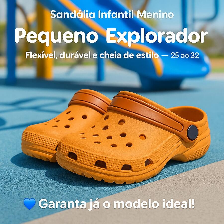 Boys' Sandals - Flexible And Secure Fit, Comfortable With Non-Slip Sole, Ideal For Outings, Sizes 25 To 32 - IMMEDIATE DELIVERY - Óxido marrón - Ver 1