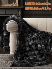 1件白色浅蓝色黑色棕色扎染仿兔毛绒毯，柔软保暖，奢华风格，多用途披毯，易于打理，轻便百搭，多种颜色和尺寸可选，奢华蓬松长绒毯，柔软舒适，适用于客厅、卧室和沙发，居家必备，宿舍床上用品，家居必备，可机洗，冬季必备毯子。 - 彩色 - 查看 23