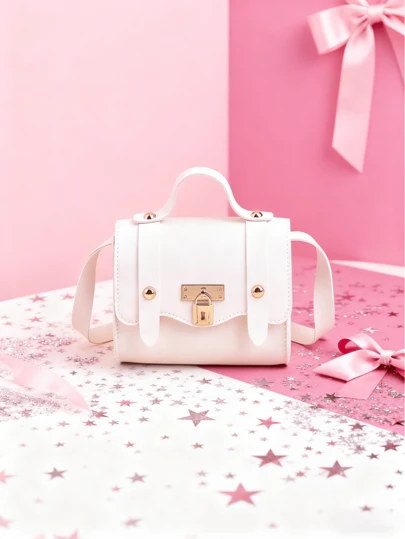 1个女孩时尚百搭单肩斜挎包，夏季流行小方包