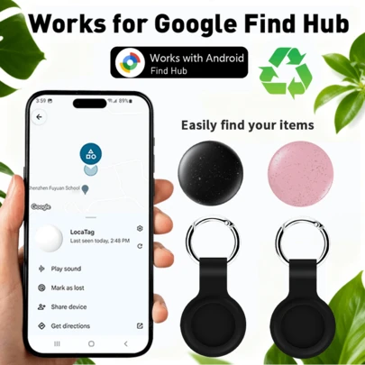 RSH Smart Tag Finder For Android, Accurately Locate And Real-Time Update Location Information. Suitable For Keys, Bags And Luggage. Protect Your Items And Share Location With Family And Friends. Built-In CR2025 Battery With Long Lasting Endurance And Replaceable Battery Support.