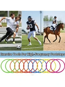 Bounce Sensory Game Set, PP Plastic, Multi-Person Outdoor Entertainment. Mixed Colors, Agility Training Rings – Serving As Basketball And Football Equipment, Recreation And Games, Balance Training, Speed Training, Sports Training, And Reflex - Multicolor - View 11