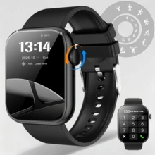1 buc ceas inteligent sport la modă, apel wireless, memento apel, informații prompte, ceas bărbătesc, prognoză meteo, tracker sportiv, moduri multiple de exerciții, redare muzică, contor de pași și calorii, cameră de la distanță, încărcare USB, ecran TFT de 2,01 inci - 240P, compatibil cu Android și iOS - Multicolor - Vizualizare 2