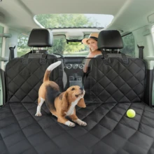 Waterproof  Dog Car Seat Cover For Back Seat ,High-Quality  Outdoor Car Trunk Mat - Durable, Removable & Foldable Pet Cargo Liner, Polyester, Black With White Piping, Ideal For SUVs And Vehicles - Pink - View 6