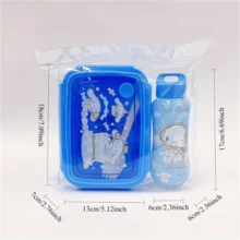 (Authorized) Sanrio 1/Set Coolomi And Melody Lunch Box Set, Katy Cat Cinnamon Roll With Straw Cup And Cute Character Storage Box -3-Box Bento Box, PP Material Cup, Suitable For Collecting Gifts At Parties (Pink, Blue, Purple), Suitable For Travel Accessories, Birthdays, Valentine's Day, Weddings, New Year Gifts - Multicolor - View 3