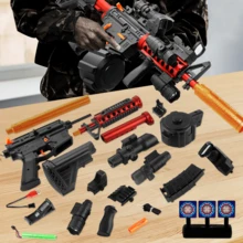 Pistola De Hidrogel M416 Lanzador Electrica Con Bolas Láser (Negro Rojo M416, Balas De Agua Sin) - Rojo - Ver 7