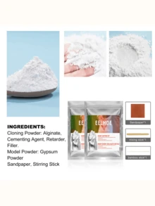 3D Hand Model Making Powder Pack - Adults Need Around 4-5 Packs - Inverted Clone Powder, Hand And Foot Footprint Styling Set, DIY Tool Kit, Couple 3D Hand And Foot Styling Set, Gypsum Powder, DIY Hand And Foot Styling Set, Perfect For Home Decoration Suitable For Couple DIY Hand Model Making/Model Styling, Valentine's Day Commemorative Gift, Love Commemorative Gift, Friendship Commemorative Gift, Wedding Anniversary Gift