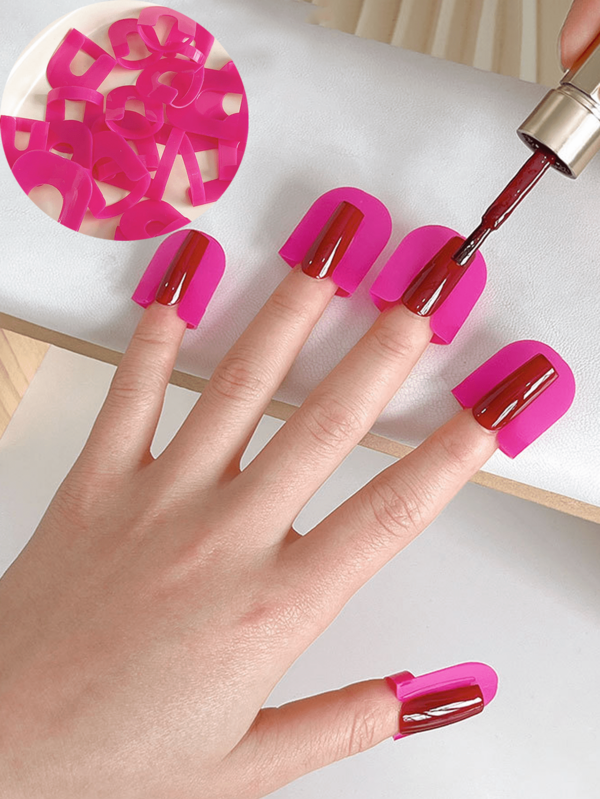 2 Sets Nail Protection Clips Nail Art Anti Overflow Clips Model Clips Nail Polish Glue Nail Edge Anti Overflow Nail Art Tools