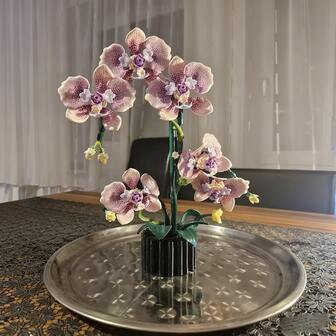 Butterfly Bouquet Building Block Set, Indoor Office Plant Decor, With Vibrant Purple, Pink, Yellow, Green, Brown, Orange Colors And Butterfly Elements, Perfect As Christmas, Easter, Mother's Day, Valentine's Day Gifts For Floral Enthusiasts