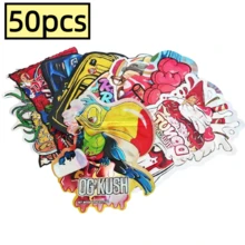 5/50个装混合糖果袋、香烟袋、激光切割糖果包装自封袋、可重复密封袋、拉链袋、3D袋、聚酯薄膜袋、香草袋、糖果拉链袋、聚酯薄膜袋、防臭袋、防水袋、糖果瓶形糖果包装自封袋、储物袋、密封袋、拉链袋、节日礼品包装 - 彩色 - 查看 11