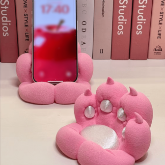 1pc Cute Cat Paw Shaped Desk Stand, Random Color, Multi-Purpose Phone/Tablet Holder For Home, Office, Dorm