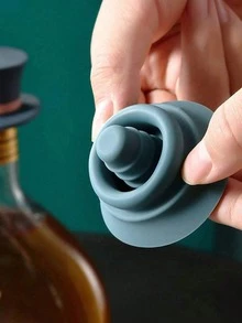1个硅胶葡萄酒/香槟瓶塞，密封性好。适合作为派对礼品。硅胶材质。（有魔术盖款和普通款可选，请在选择时区分） - 彩色 - 查看 7