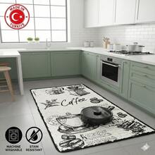 Kitchen Rug - Kitchen Runner Rug - Machine Washable, Non Slip Kitchen Mat, 60*150, 60*200, 80*200, 100*200, 120*180 Cm, Made In Türkiye - Grey - View 4