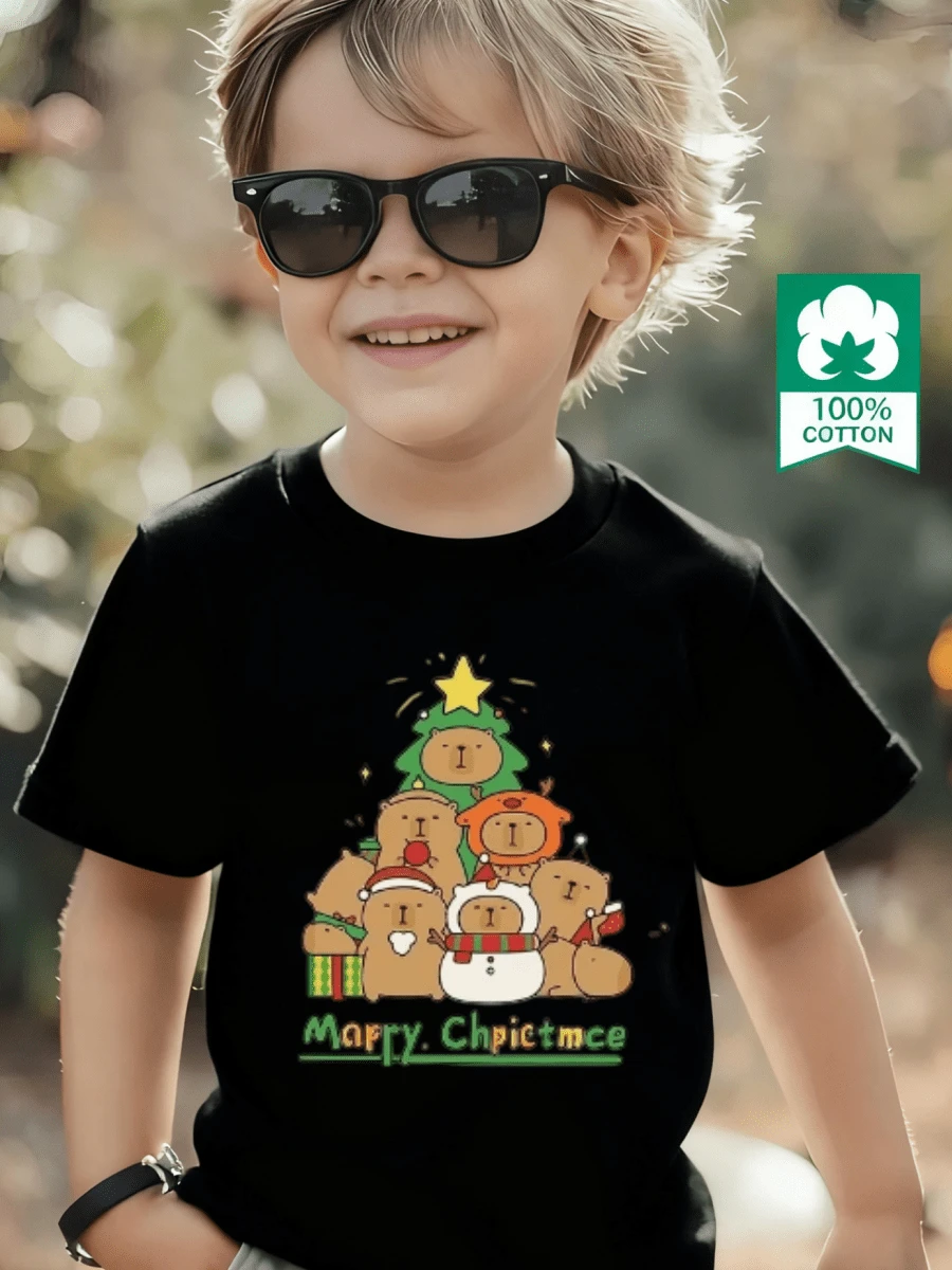 Young Boys T-Shirts - 黑色 - 查看 1