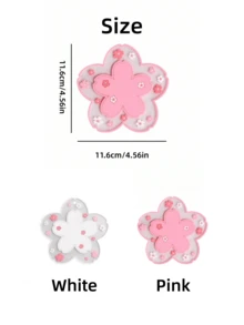 1/2 pièces Set de sous-tasses à fleurs de cerisier - Design réversible, convient pour les tasses à café et à thé, antidérapant et résistant à la chaleur, idéal pour la décoration de la maison, du bureau et les accessoires de café - Multicolore - Voir 3