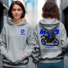 Blusa Moletom MT09 Racing Motociclista Piloto Motos - Cinza - Visão 4