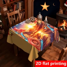 1/20 piezas Mantel de Ramadán, con estilo árabe y patrón de amanecer del desierto soñador, adecuado para la sala de estar, la mesa del comedor y otros escenarios, agregando un ambiente festivo y mejorando la estética del espacio.