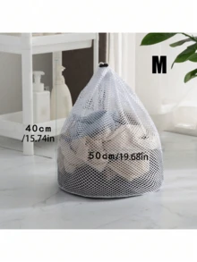Bolsa de malla con cordón de gran capacidad con filtro de lavadora y filtro de cabello, bolsa de lavadora de poliéster blanco extra grande, bolsa de lavandería gruesa, fabricada con técnica de hilado de malla fina y gruesa, adecuada para lavadora, con bolsa de malla con cordón, bolsa de lavadora de poliéster extra grande, tamaño de malla grande, puede contener sostenes, ropa interior, calcetines, ropa de cama, cortinas, etc., adecuada para lavadora y baño. - Multicolor - Ver 8