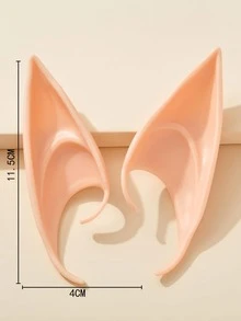 1 Pair Fashionable Minimalist Exaggerated Party Elf Ear Shaped Plastic Earrings - Multicolor - View 7