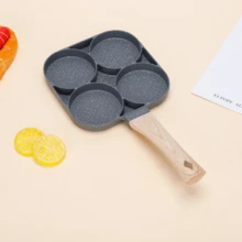 1件装创意家用早餐煮蛋器，不粘煎蛋锅，带4孔华夫饼模具 - 彩色 - 查看 6