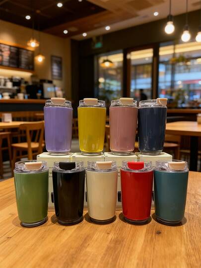 304 Stainless Steel Insulated Water Bottle, Double Wall Vacuum Insulated, Suitable For Hot & Cold Drinks, Leak-Proof, Travel Bottle, Fashionable For Students, Home, Office, Party, Camping, Picnic, Back To School, Ideal Gift For New Year, Christmas, Family And Friends, Minimalist And High-End