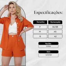 Women Two-piece Outfits - Orange - View 3