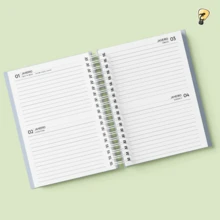 2026 Planner, Tropical Floral Prints, 216 Pages (108 Sheets), 2 Days Per Page, A5 Size. - 3 - Xem 3