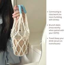 هذه الشبكة المرجانية هي الخيار الأمثل لك: ضع أي مشروب (شاي بالحليب ، قهوة ، لاتيه مثلج) → اربطه على معصمك/ذراعك → تحرك بحرية! التصميم المطاطي يناسب جميع أحجام الأكواب (حتى تلك الضخمة ل- Boba) خفيف الوزن بما يكفي لتضعه في حقيبتك للاستخدام اليومي ، التنقل إلى الفصل/العمل (لا مزيد من الصعوبات مع المشروبات) مواعيد الغداء (جديرة بالتصوير عند اقترانها بملابسك) السفر (احتفظ بمشروبك آمنًا على القطارات/الحافلات) - ثنائي اللون - مشاهدة 2