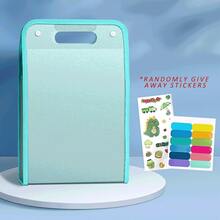 A Portable Bag With 13 Compartments, Made Of Thickened Translucent PP Material, For Storing Student Test Papers And Data Files.