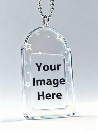 1pc Customizable Acrylic Photo Charm For Phone, Backpack, Personalized Gift - Idol, Actor, Cartoon, Pet