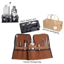 圣诞节和父亲节礼物准备好了！波士顿鸡尾酒调酒器套装 - 不锈钢调酒师套装 (2*6件套 / 11件套 / 6件套) | 家庭酒吧和调酒师必备的酒吧工具，也是调制鸡尾酒的完美礼物 - 銀色 - 查看 12