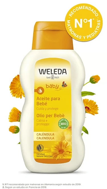  Weleda Calendula Baby Oil 200ml | Idratazione delicata e protezione per pelli sensibili | Cosmetici naturali e vegani ✅ Consegna in 24/72 ore in Spagna (Penisola) | Beauty Explosion | Il tuo negozio di bellezza e trucco: libera il meglio di te