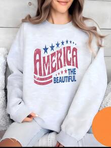 America The Beautiful Shirt, 4th Of July Sweatshirt, Fourth Of July Shirt, Independence Day Shirt, America Shirt, American Flag Shirt Sweatshirt - Xám - Xem 2