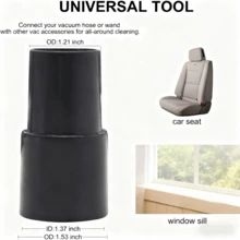 Kit With 6 Vacuum Cleaner Accessories, Including Adapters For 32 Mm (1 1/4") And 35 Mm (1 3/8") Hoses And A Set Of 32 Mm (1 1/4") Vacuum Cleaner Brushes. - 黑色 - 查看 3