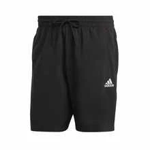 Adidas ESSENTIALS Aeroready Chelsea Men's Solid Color Logo Lace-Up Straight Leg Casual Shorts CY - Black - View 2