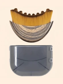 Multi-Functional Lymphatic Contouring Face Brush, Designed For Sculpting Chin And Jawline, Ergonomic Soft Polyester Bristles, Precise Jawline And Neckline Sculpting Design, Dry Brushing Face Brush, Lymphatic Drainage Massager. Suitable As A Christmas, New Year, Valentine's Day Gift For Women.