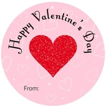 60Pcs Valentines Day Gift Stickers - Happy Valentine's Day Name Stickers Valentines From Sticker Self-Adhesive Happy Valentine's Heart Sticker For Envelope Seal Card Gift Party Decoration