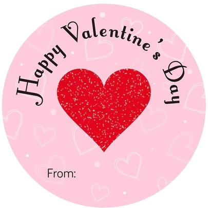 60 Piezas de Pegatinas de Regalo del Día de San Valentín - Pegatinas con Nombres del Día de San Valentín, Pegatinas de San Valentín Autoadhesivas con Corazones Felices de San Valentín para Sobres, Tarjetas, Regalos y Decoración de Fiestas