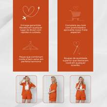 Women Two-piece Outfits - Orange - View 8
