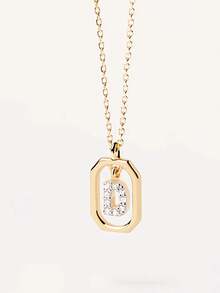 Customized Beginner English Letter Necklace With Embedded Synthetic Zirconia Double-Layer Pendant, Swinging Neck Bone Chain, Suitable As A Perfect Jewelry Gift For Family, Friends, Dad, Mom, Best Friend - Birthday, Anniversary, Valentine's Day, Mother's Day, Thanksgiving, Wedding, Graduation Party Or Casual Outfit