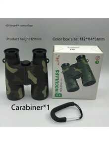 1pc Camouflage Binoculars, 6-35X High Magnification Compact Binoculars, Popular Outdoor Travel Spotting Scope, Portable High Definition Handheld Binoculars, Student Science Experiment