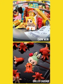 Bộ sưu tập búp bê mini Labubu POP MART THE MONSTERS Crazy Supermarket Series - 12 mô hình thường + 1 mô hình ẩn (bao bì hình lập phương 7.5cm³), đồ chơi sưu tầm chủ đề siêu thị dễ thương, bao gồm sữa, mì cốc, cơm nắm, bánh mì sandwich, v.v. Các mô hình nhân vật thực phẩm đáng yêu, có thể trưng bày trên kệ/bàn làm việc, lý tưởng cho sinh nhật, ngày lễ, kỷ niệm, Giáng sinh, Ngày Valentine, quà tặng bất ngờ cho bạn bè, quà tặng tiệc tùng và người hâm mộ anime. - Nhiều màu - Xem 11