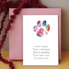 1pc Pet Loss Sympathy Card - Heartfelt Condolence For Dog Or Cat Bereavement, 'Sorry For Your Loss' & 'Thinking Of You' Messages, Perfect For Grieving Pet Owners, Made With Love