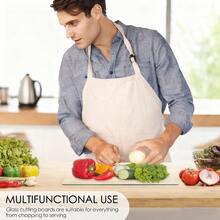 新款透明钢化玻璃双面砧板，厨房必备，耐刮擦、耐热，多功能，可用于切菜、盛菜和展示，现代厨房砧板，耐热材质，耐刮擦表面，是感恩节、万圣节、圣诞节或生日的完美礼物