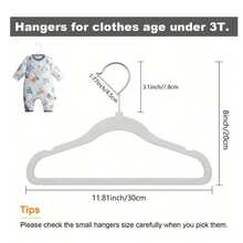 20pcs Baby Clothes Hangers, Velvet Children's Hangers - Non-Slip Hangers For Infant, Toddler Clothing, Lightweight And Durable Baby Clothes Hangers - Multicolor - View 2