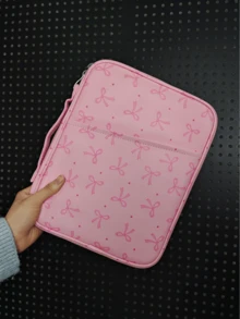 蝴蝶结造型加厚平板电脑保护套，带提手，加厚保护旅行包，适用于 iPad、Kindle，兼容三星 Galaxy 和安卓平板电脑（粉色） - 粉色 - 查看 3